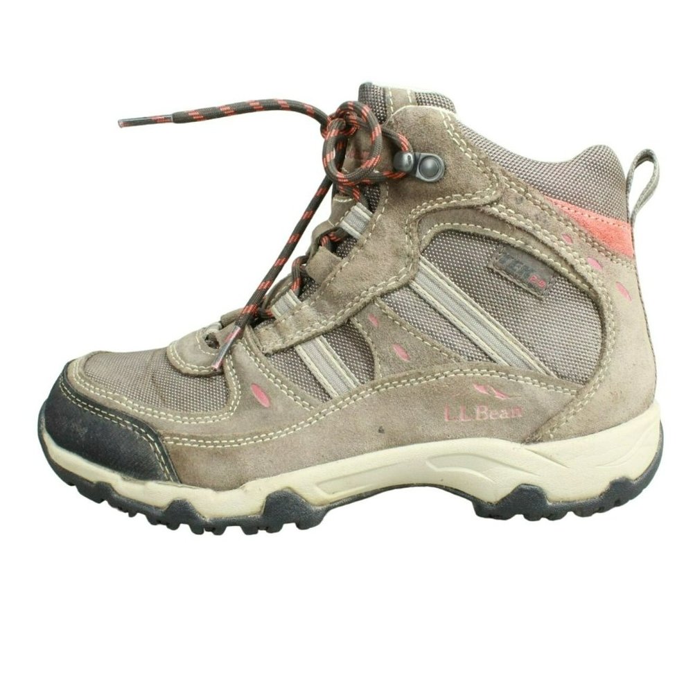 LL Bean Trail Model 4 Brown Suede Lace Up Waterproof Hiking Boots Size 7 M